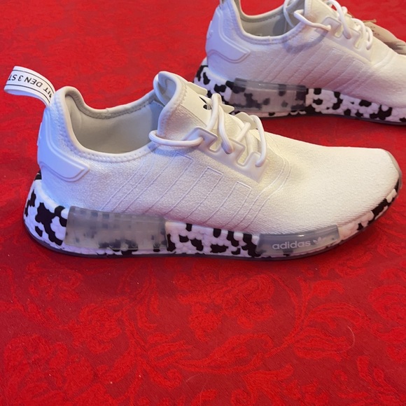 Adidas NMD R1 brand new with tags white W black and white cow pattern souls 10.5 - Picture 4 of 12